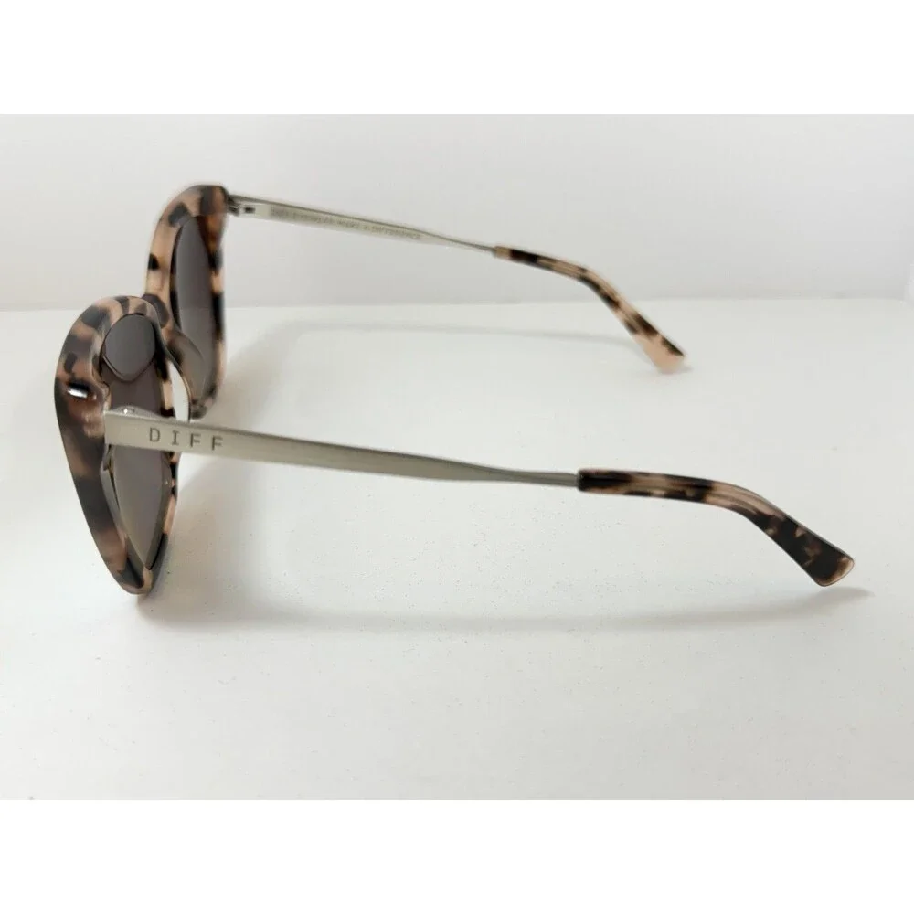 DIFF Eyewear Becky II Cat Eye Sunglasses Women's Pink Tortoise Mirrored Gradient